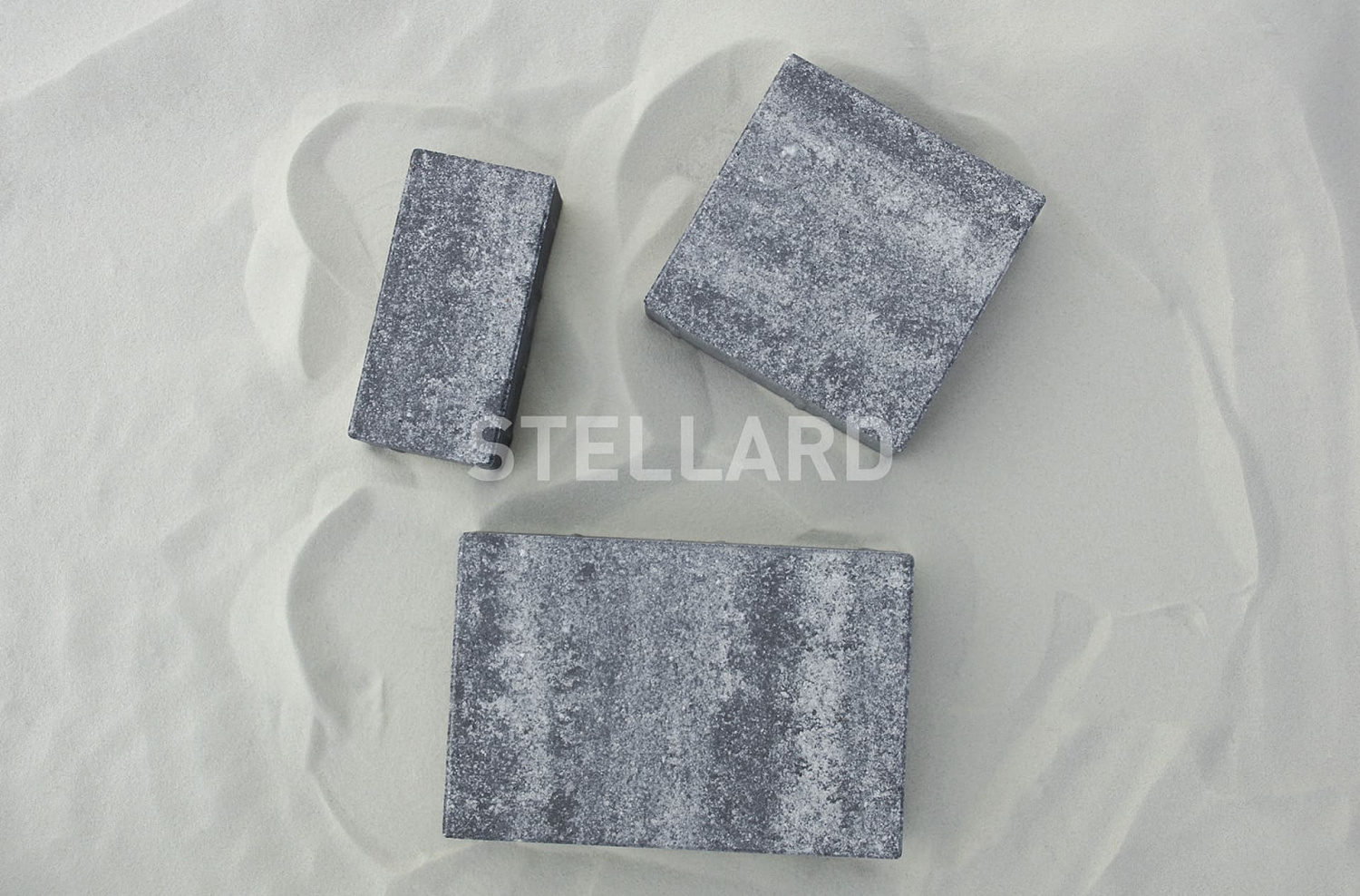Тротуарная плитка Stellard Мозаика Color mix Грей 60